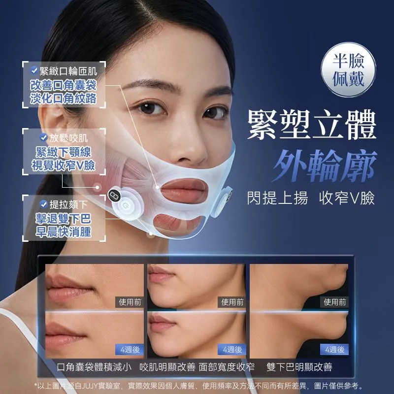 $228。 日本JUJY 穿戴式EMS＋TENS雙重微電流聚能3D高彈多模式提拉塑形面罩