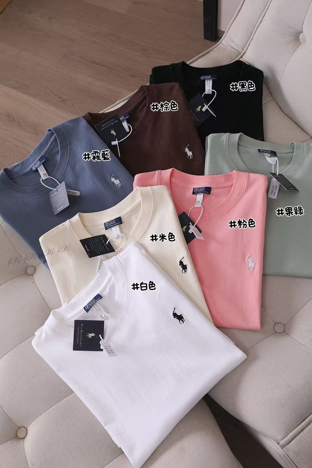 $90件2件起$80件RL经典小马刺绣纯色短袖T