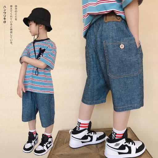 $105/1。2件起$95/1外貿日系男童纯棉短褲尺吋110cm至160cm货期3星期