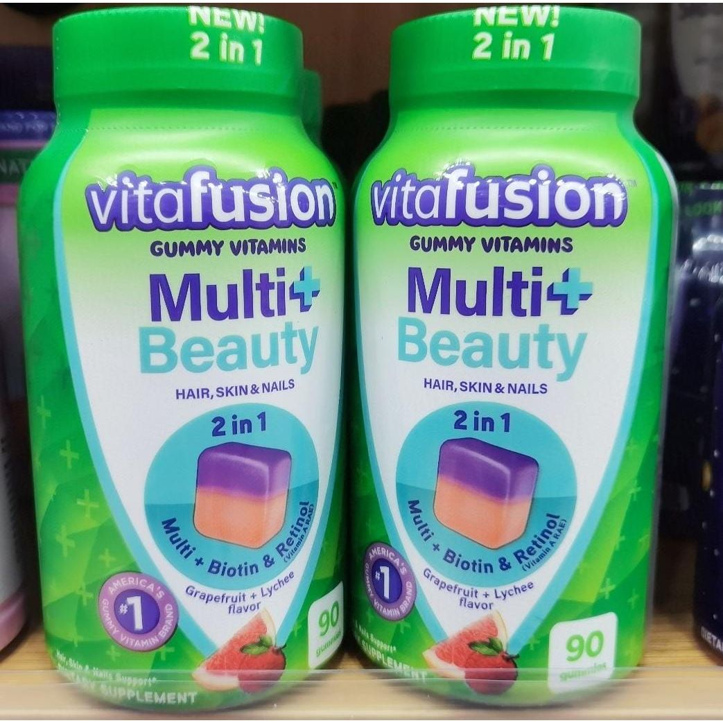 $120樽9O粒。2樽起110樽。🇺🇸Vitafusion Multi+ Beauty 美容軟糖 90粒裝