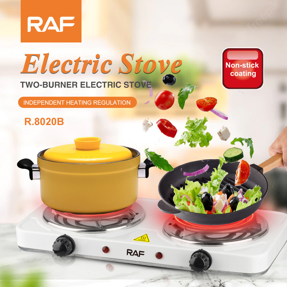 🔥🍳 雙爐齊開，快靚正煮餸！英規插頭。$118件。2件起$108件。RAF 雙頭電爐 ✨ 兩個爐頭獨立控溫，煮湯炒餸同步進行！