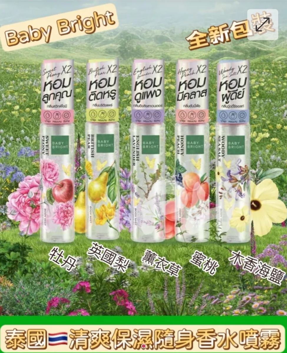 泰國熱賣- Baby Bright清爽保濕香水噴霧20ml