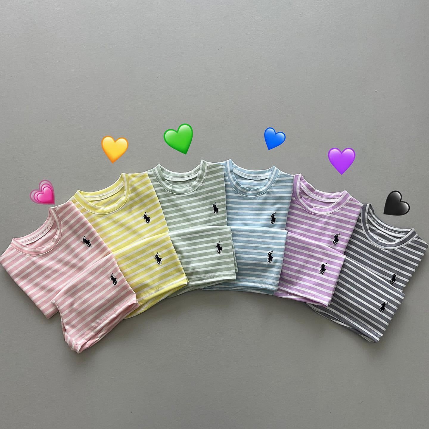 $98套3件裝。2套起$90套。廠單小馬刺繡間條三件套