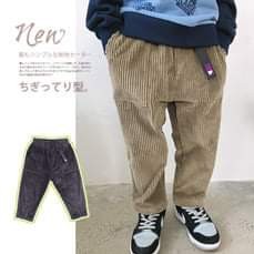 日系潮牌2021年秋季新款灯芯绒。长裤。(橡筋腰)100--160cm$118@1逢星期一cut单货期7至10日