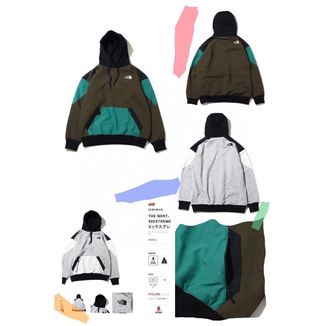 $178件。$170件。TNF拼梭織連帽衛衣