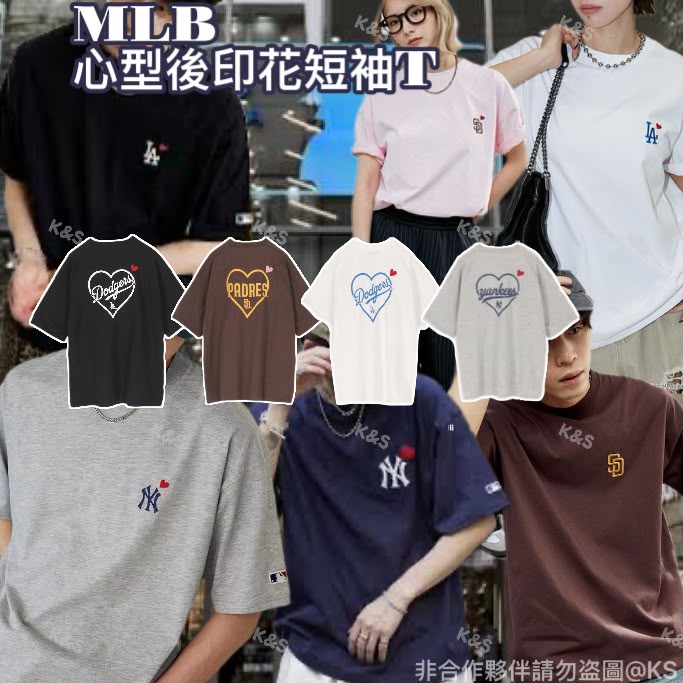 $130件/2件起$120件.2026年夏季新款✨ MLB心型後印花短袖T