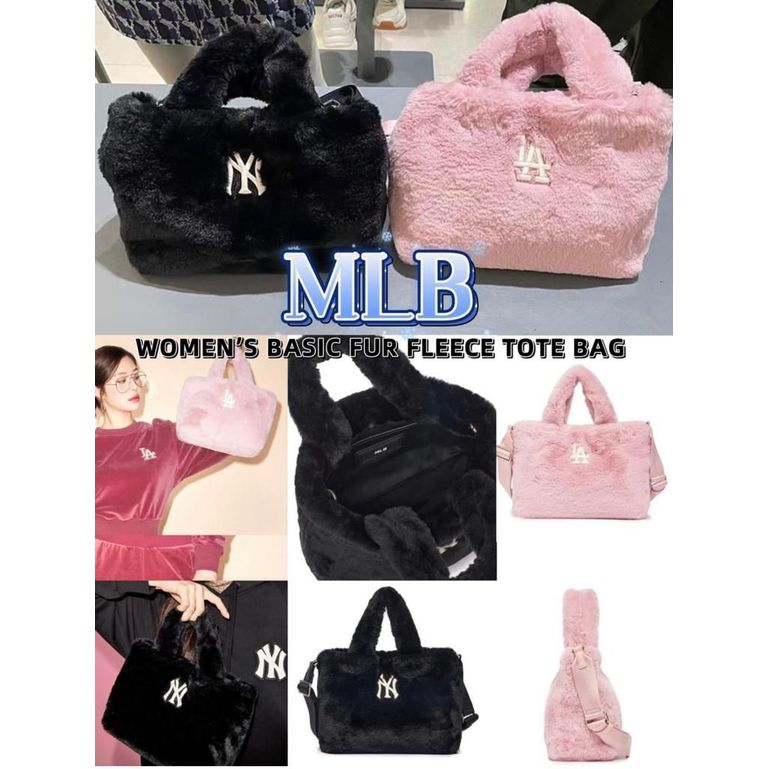 $150/1。2件起$145/1。MLB WOMEN’S BASIC FUR FLEECE TOTE BAG 毛毛兩用袋
