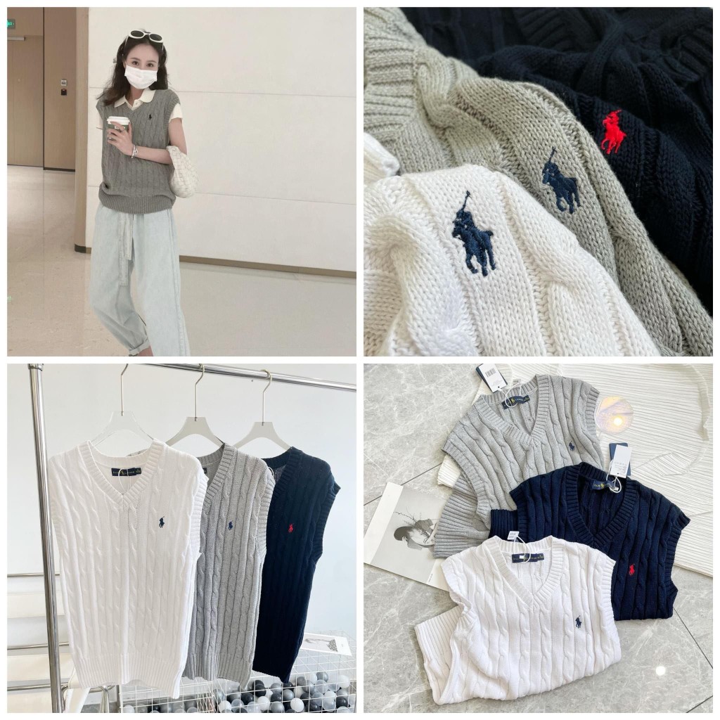 $155件。2件起$145件。Polo Ralph Lauren女装V领针织背心