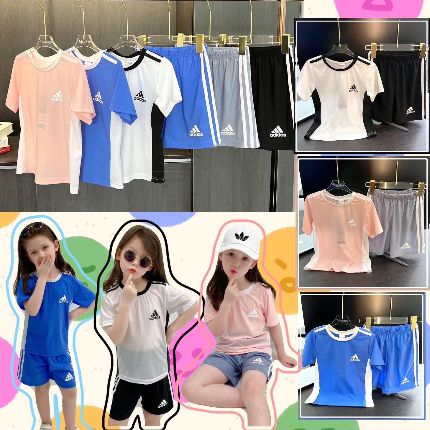 $98套。2套起$88套。AD小童速乾运动套装👧🏻👦🏻