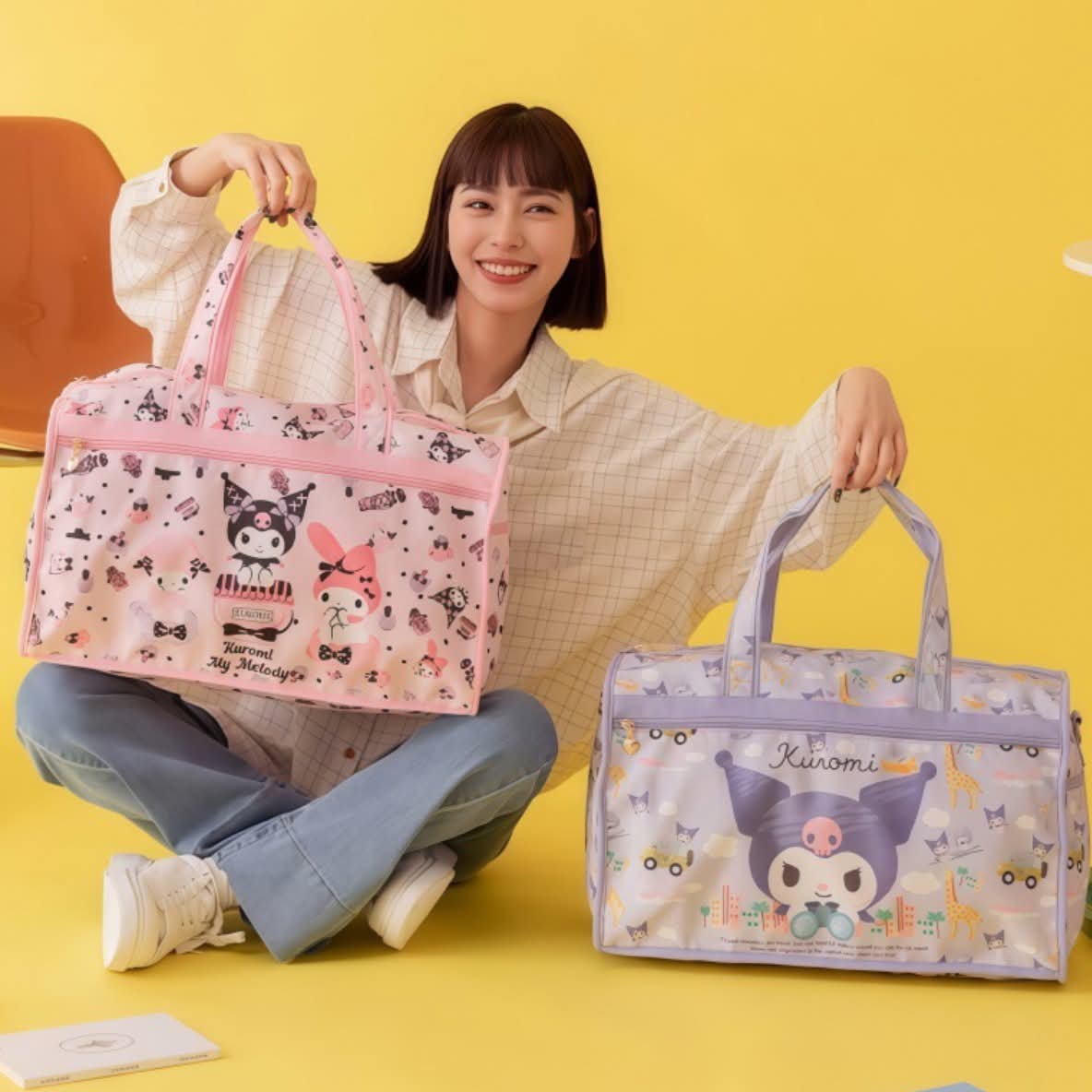 $78隻。2隻起$70隻✨ SANRIO庫洛米/美樂蒂大容量旅行袋 ✨