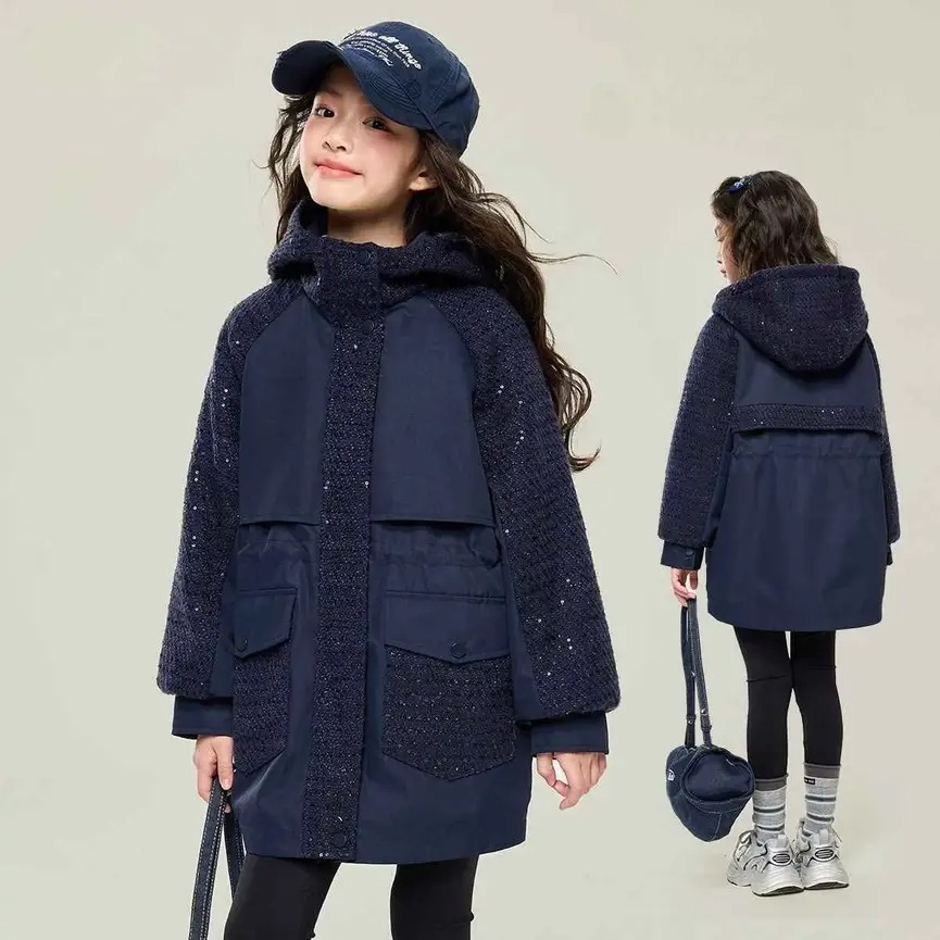 $188件。2件起$178。件🧥【韩系闪亮加绒连帽外套】✨