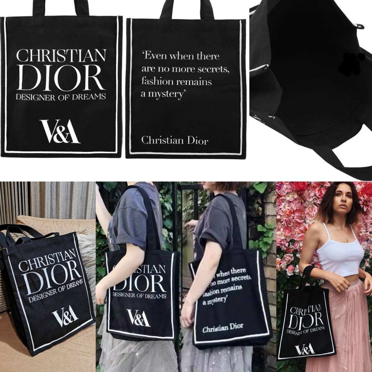 $138个;Dior💖x V&A博物馆联名帆布袋