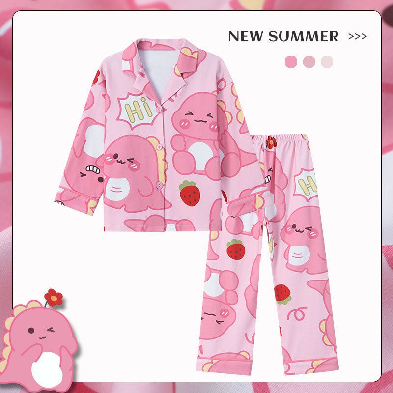 2套$135。兒童純棉卡通開衫家居服