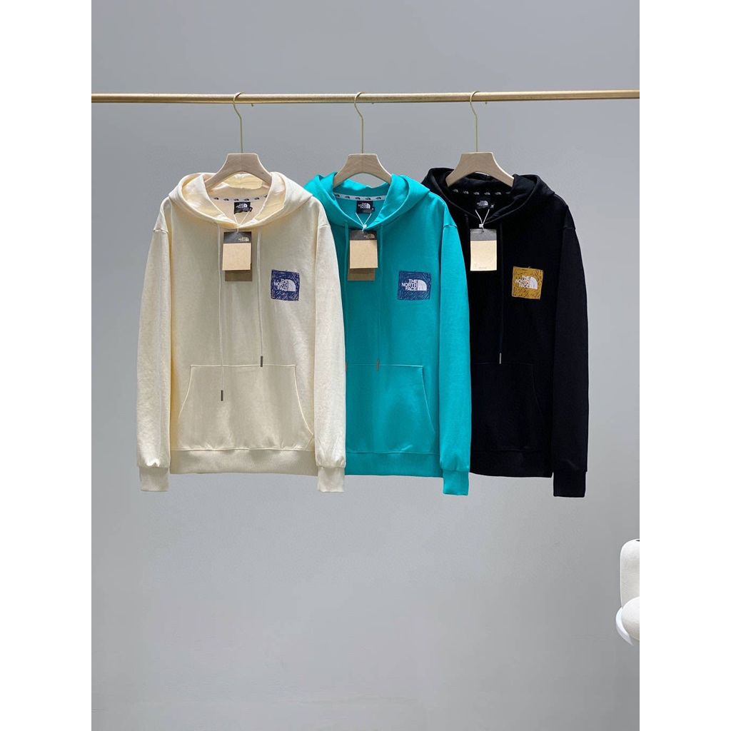 $198/1。2件起$190/1。TNF舒適透氣彩色LOGO印花 帽衫連帽套頭衛衣