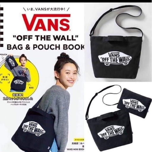 $78日本雜誌附錄 VANS Tote bag 一套2件 (不連雜誌）