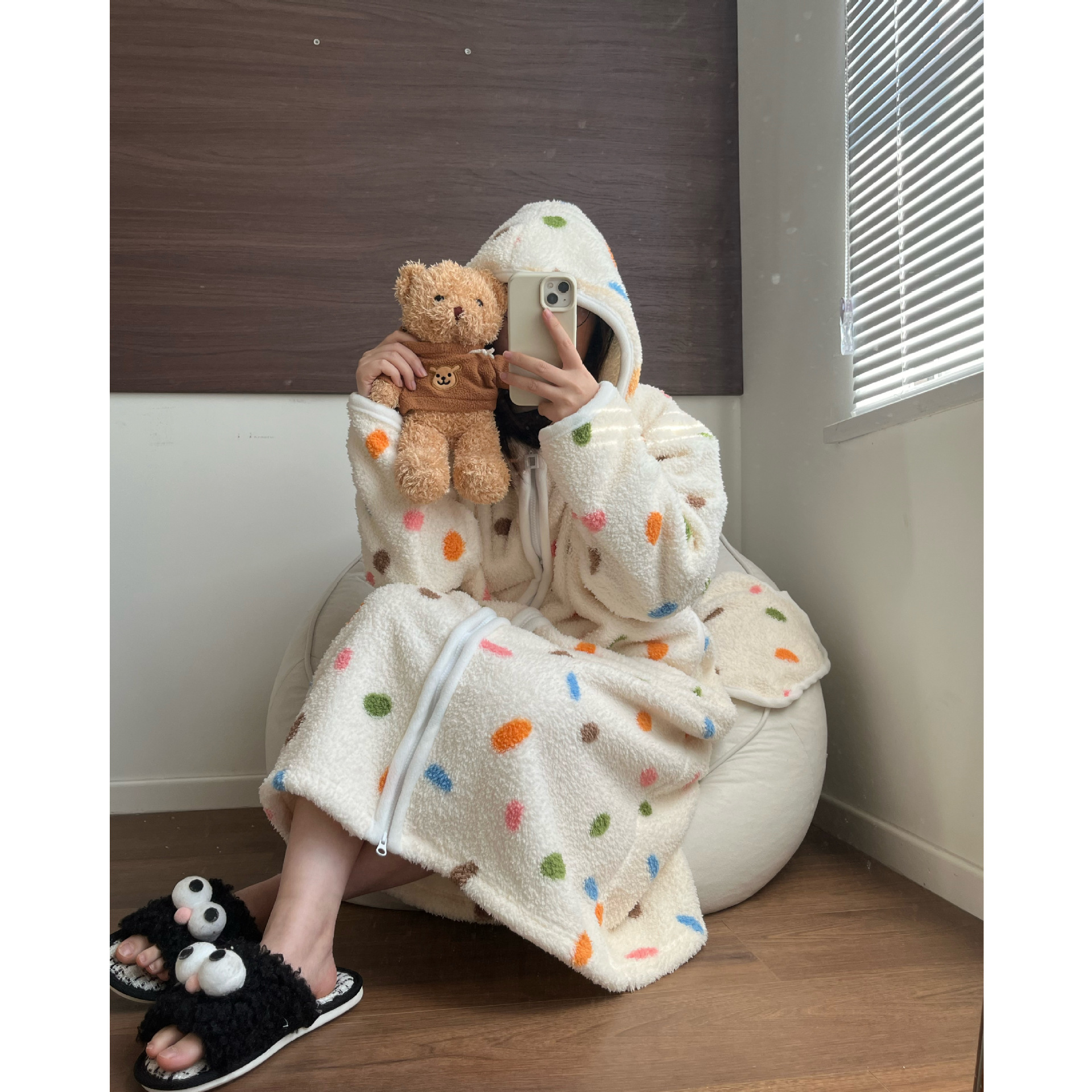 $98件。2件起$90件。🧣 行走的被窝拉鏈睡袍 | 加厚保暖家居服