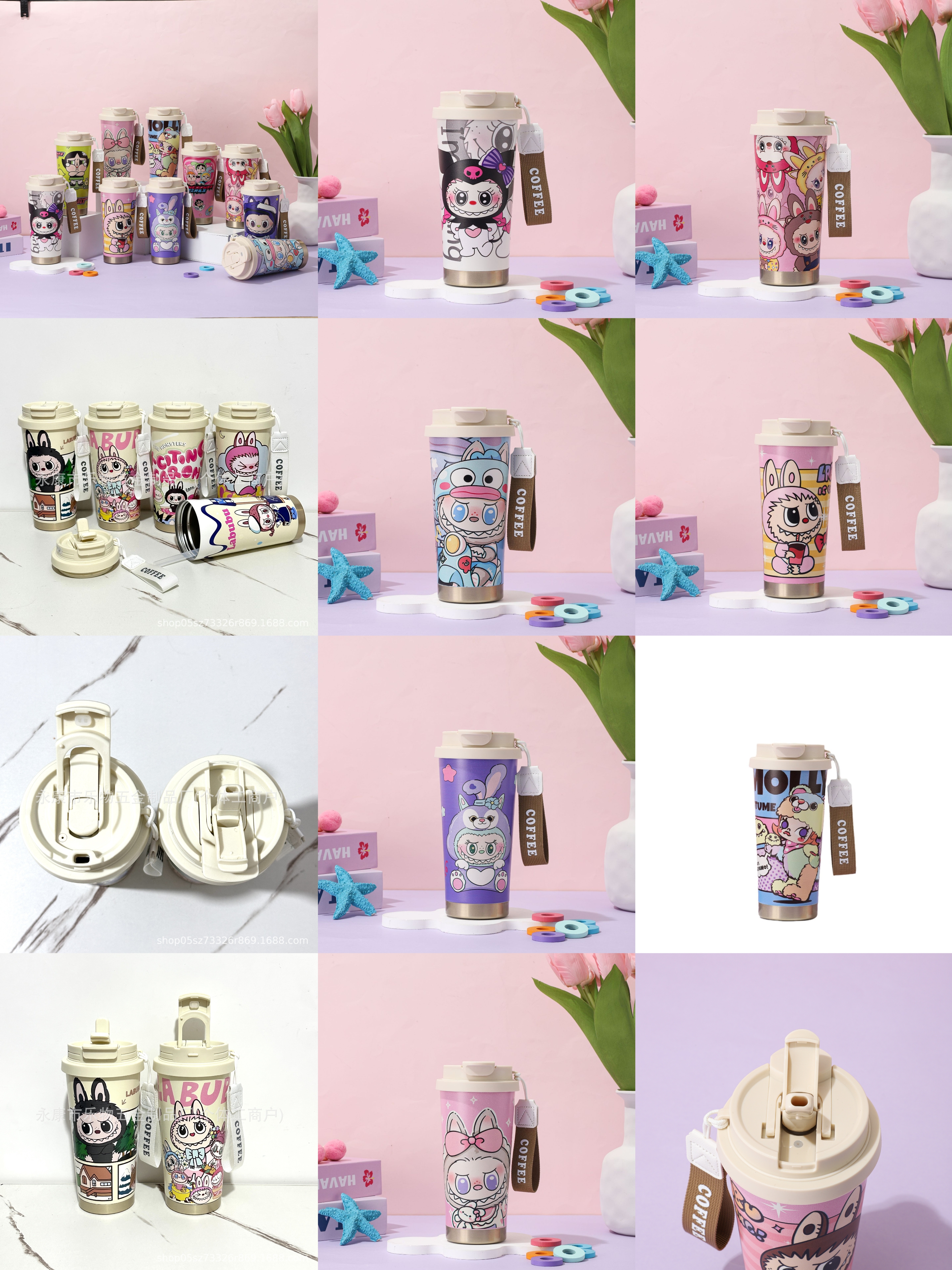 Labubu 316不銹鋼吸管保温/冷凍杯500ml