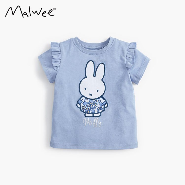 $68件。出口miffy藍色短袖T