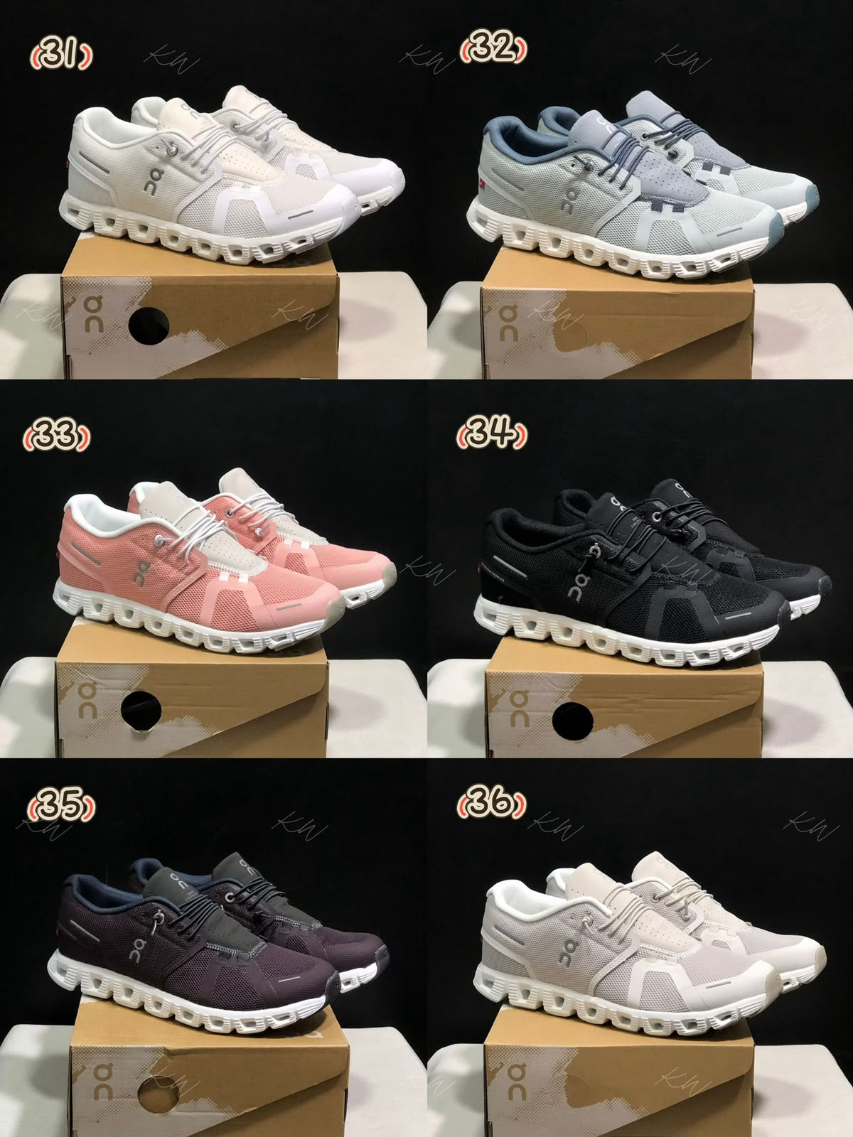 多色選擇/$288對。On cloud 5 push運動鞋