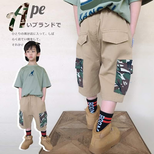 $95/1。2件起$90/1外貿日系男童纯棉短褲尺吋110cm至160cm货期3星期