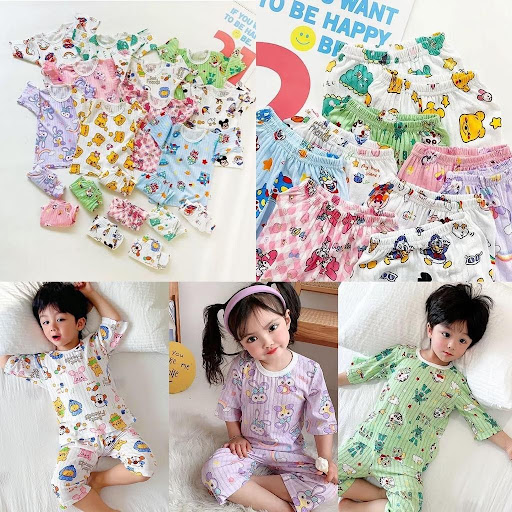 $55/套；$98/2套宝宝七分袖居家服