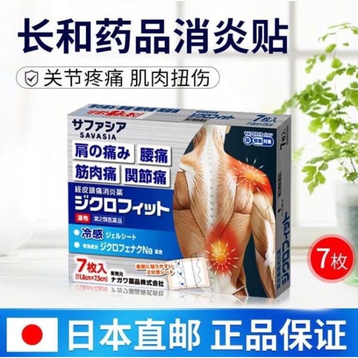 $85盒7枚。2盒起$75盒。🆕日本🇯🇵長和消炎鎮痛貼 7枚