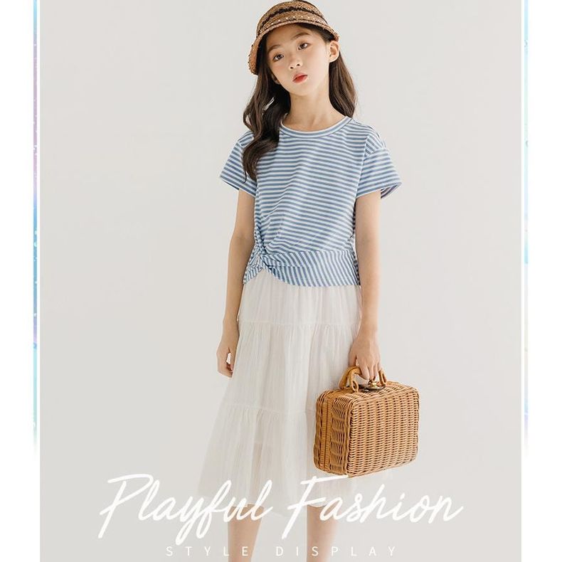 $128套。2套起$118套。韓版女童文菁款套裙。單裙$8O/1。單衫$6O/1