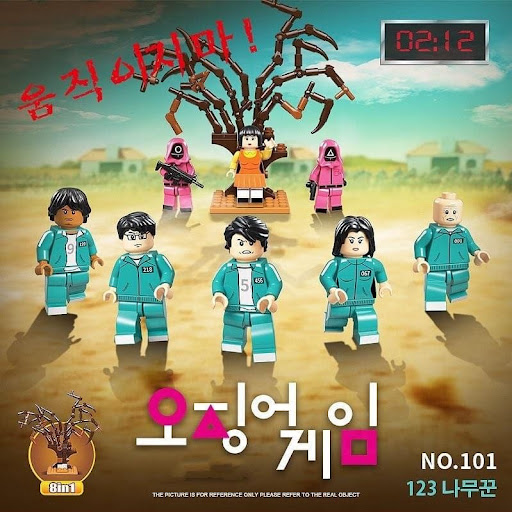 韩国🇰🇷超人气😂魷鱼遊戏积木場景 - 木头人套装(1套8盒)🔺⭕🟥