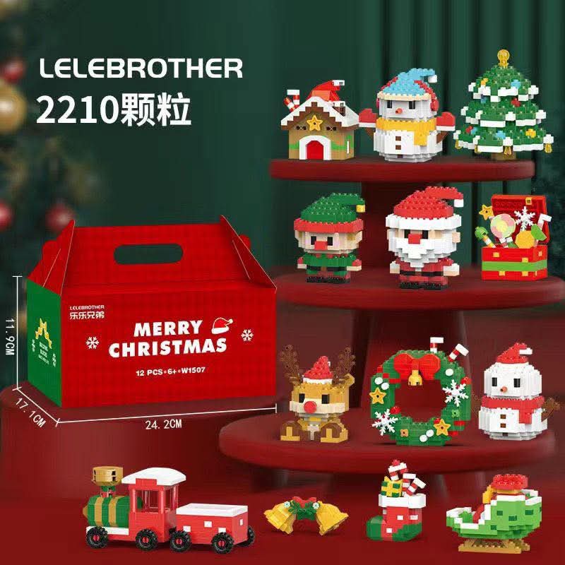 $6O盒12款。🎄【LELEBROTHER 樂樂兄弟聖誕積木禮盒🎁】✨限量登場・聖誕節最可愛手作收藏✨