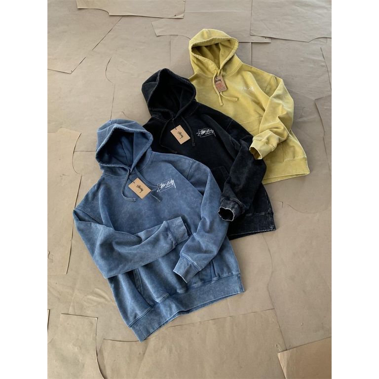 $210件Stussy水洗做舊帶帽衛衣