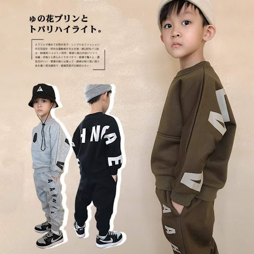外贸童装日系童装潮牌21秋冬新款衛衣套褲100至160cm＄188/1