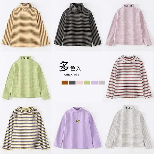 秋季日系女男童加厚款打底衫。110cm -170cm$90@2 逢星期一cut單貨期7至10日。