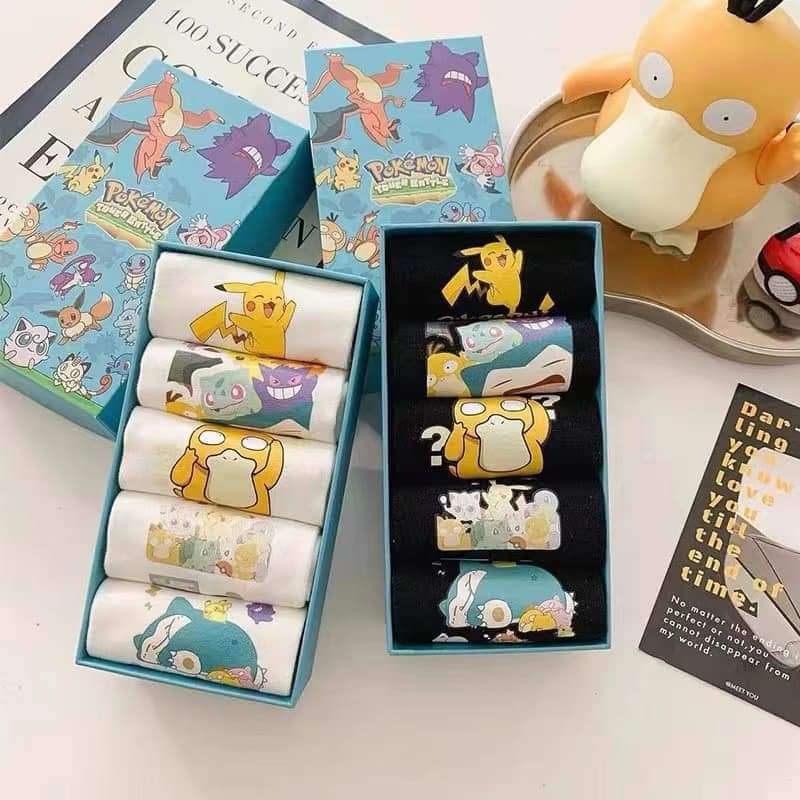$65盒。2盒起$55盒。Pokemon襪一盒5對成人，兒童10歲以上可穿