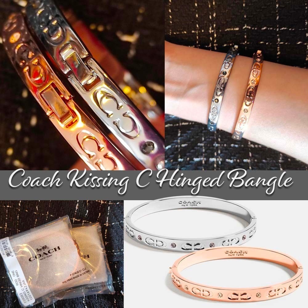 $299/1。2件起$29O/1。美國Coach Kissing C Hinged Bangle手鈪