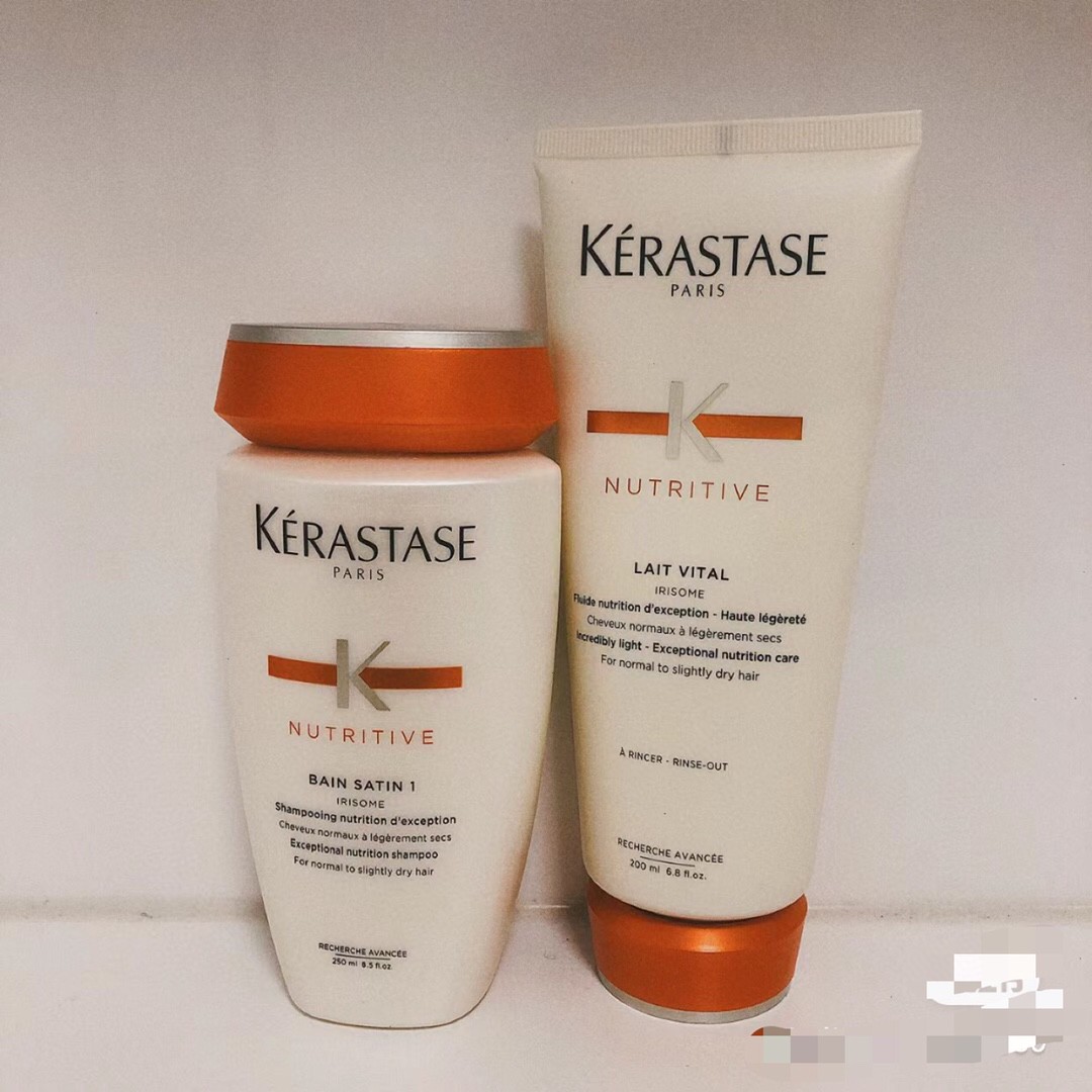 【香港专柜】$108套。2套起$98套。Kerastase卡诗滋养恆护洗髮水80ml+蛋白护髮素75ml