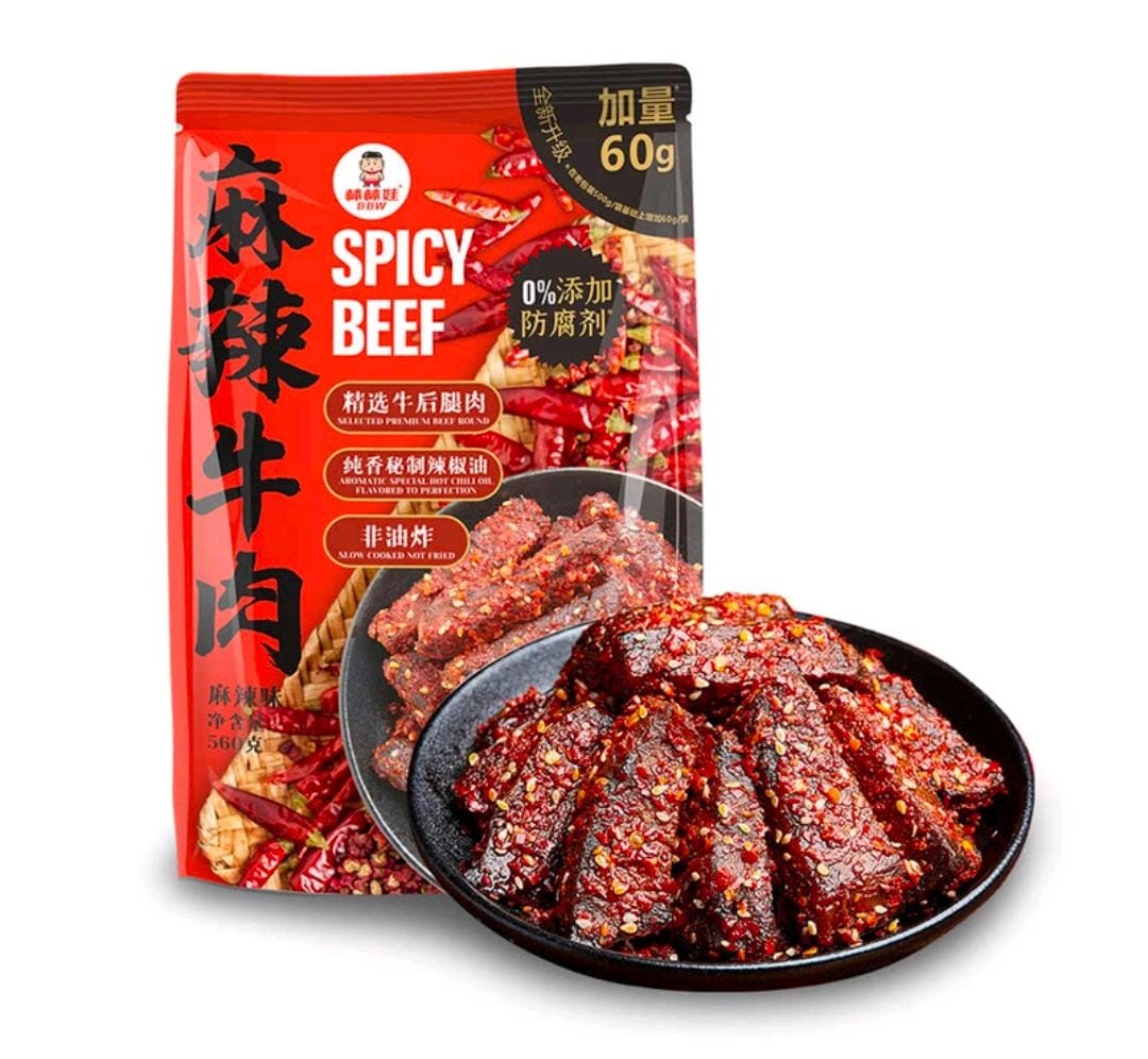$125袋。新品 棒棒娃 麻辣牛肉560g