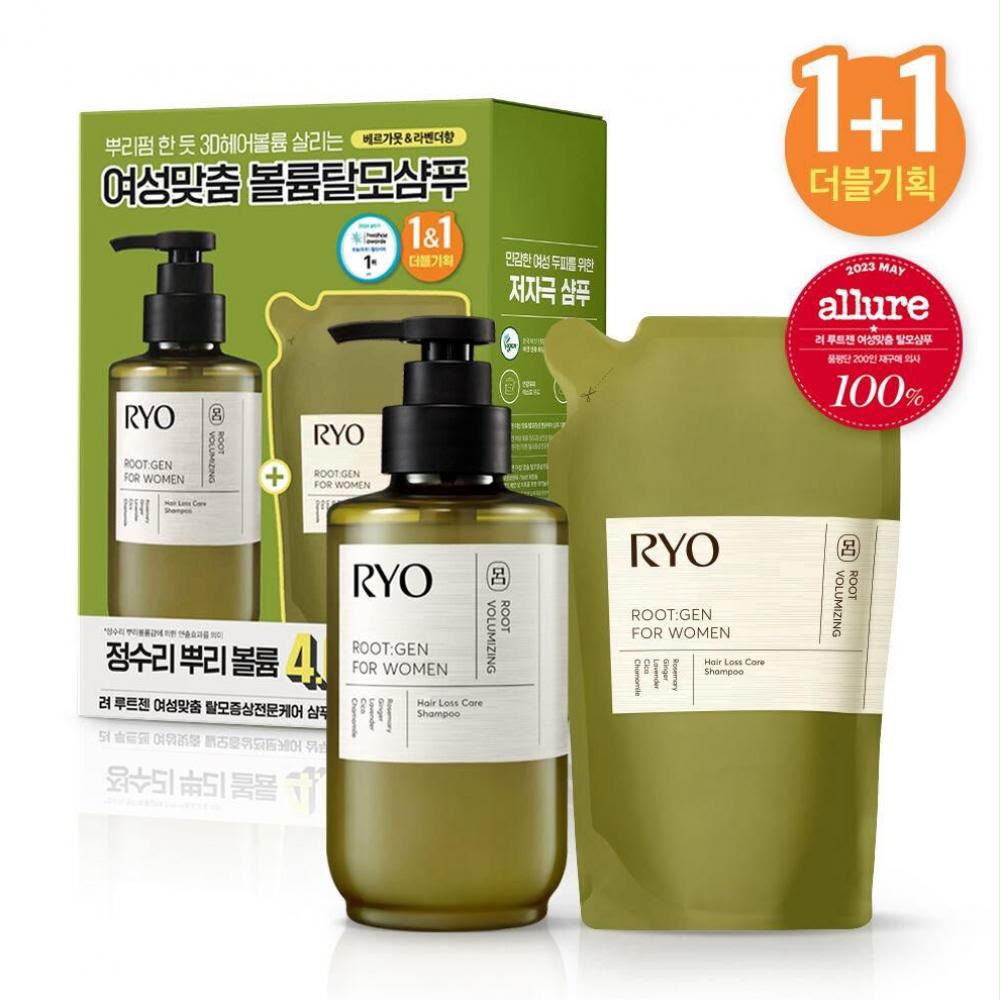 $158套。2套起$148套。吕RYO女性专用防脫髮洗头水 353ml + 353ml refill = 706ml