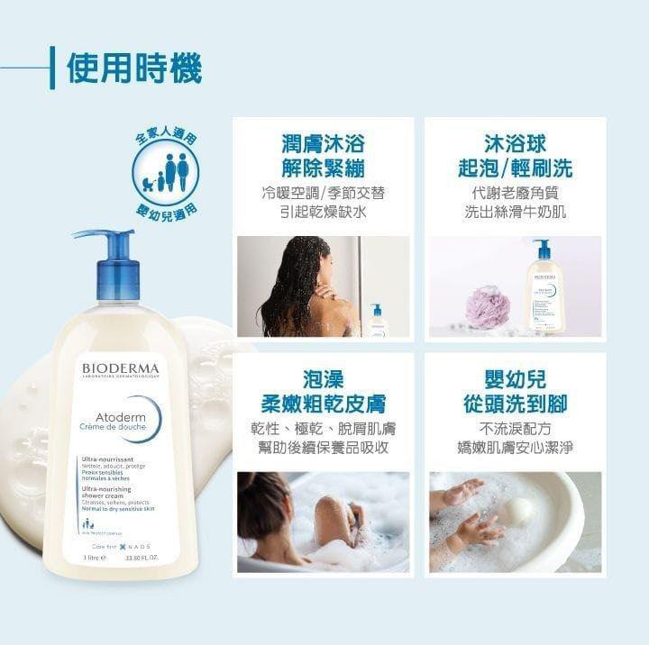 BIODERMA 貝德瑪 沐浴乳1000ML (白色) 💰$135