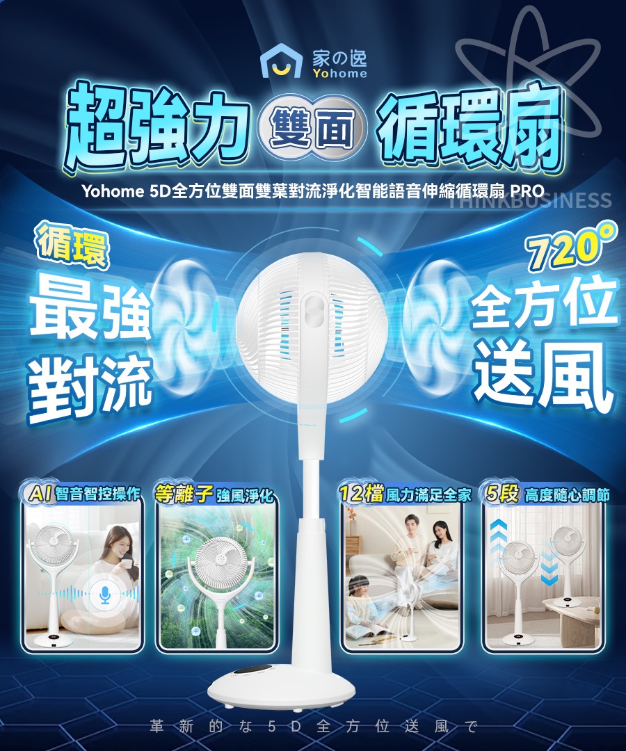 $630部。 Yohome 5D伸縮循環扇 PRO