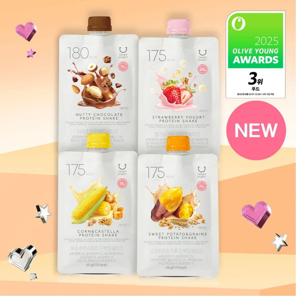 $85盒3+1袋。2盒起$75盒。🥛Delight Project蛋白代餐奶昔入門套組 3+1袋/盒