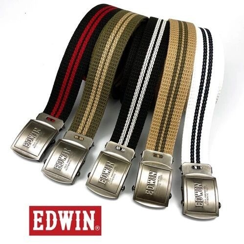 $138/1。2條起$128/1。EDWIN 5色扭扣布腰帶日本製🇯🇵 《2022 新作品》