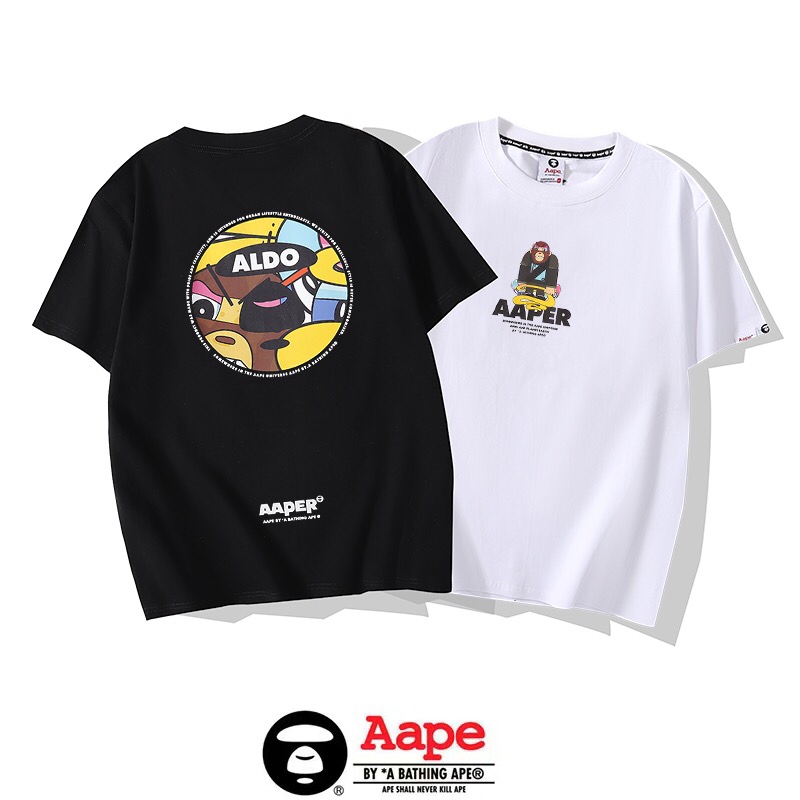 $128件。2件起$12O件。AAPE ALDO logo純棉短袖tT恤