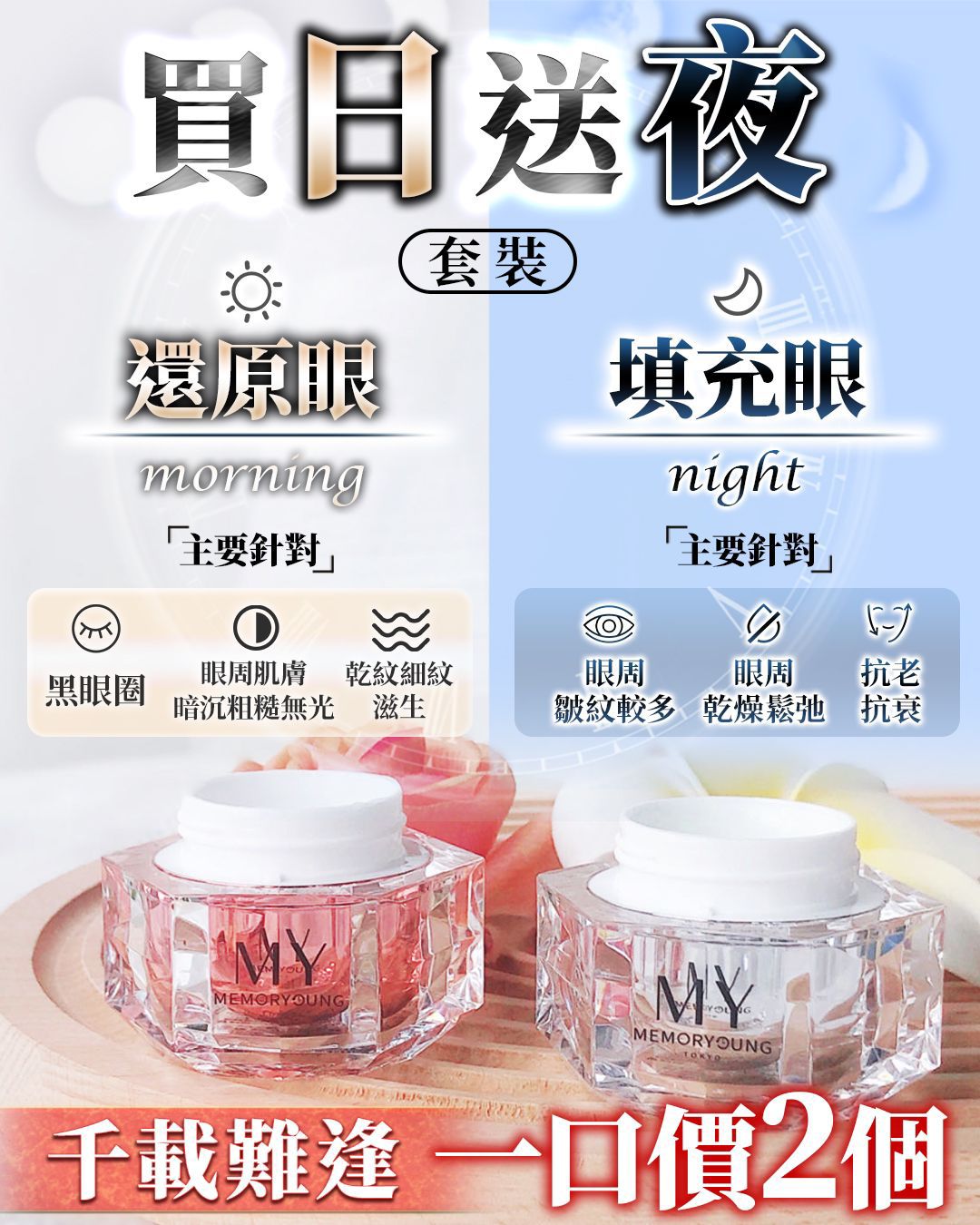 $320套(日/夜)MY Memory Young採取的胎盤素精華是從與人體成分最為相似的豬胎盤中提取物製成