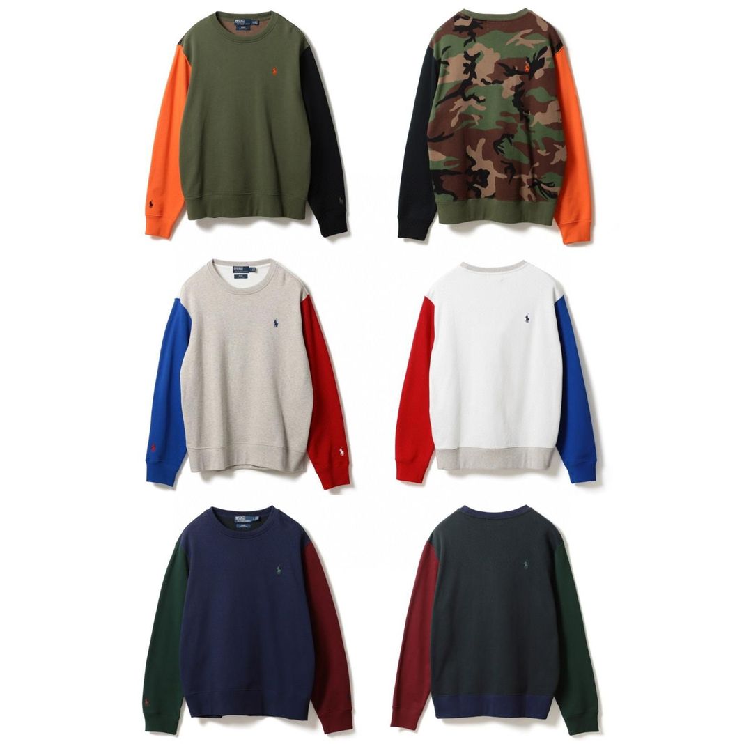 $168件。2件起$150件。POLO拼接圆领卫衣