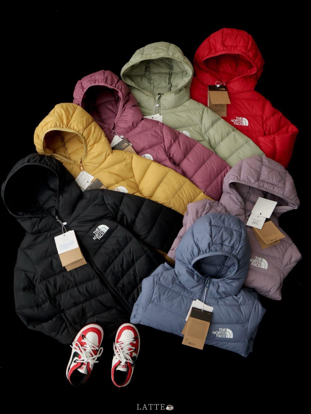 $155件、2件起$ 150件。厂单TNF七色白鸭羽绒