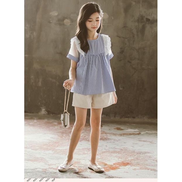 2023新款夏季女童套裤。