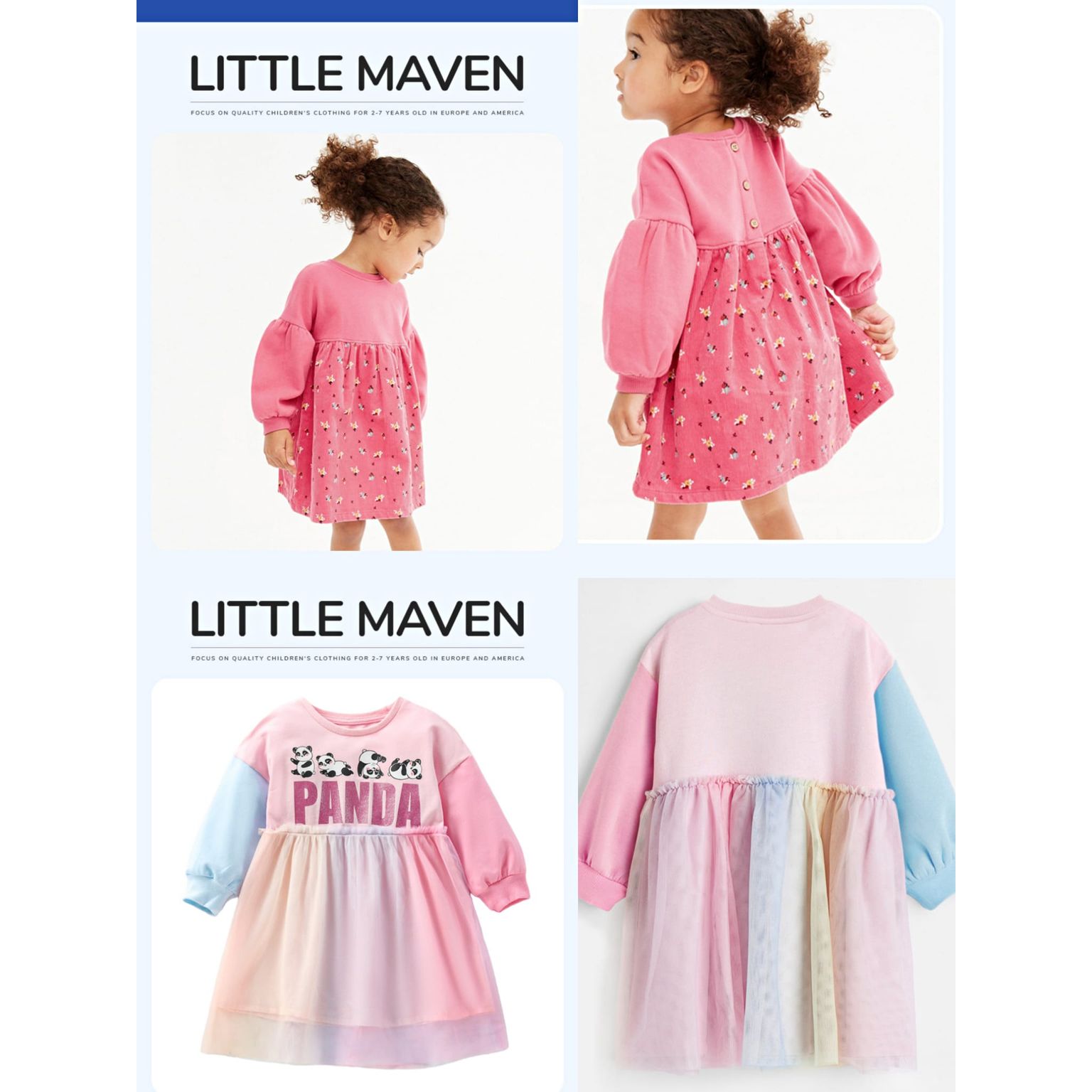 5款任選$78至$98外貿Little Maven歐美兒童秋冬裙款