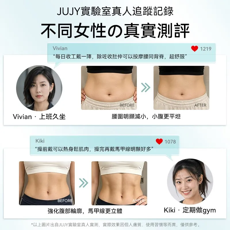 $299  【全新上市】 日本JUJY 無線穿戴式EMS變頻電流長短雙帶多部位燃脂塑形腰帶